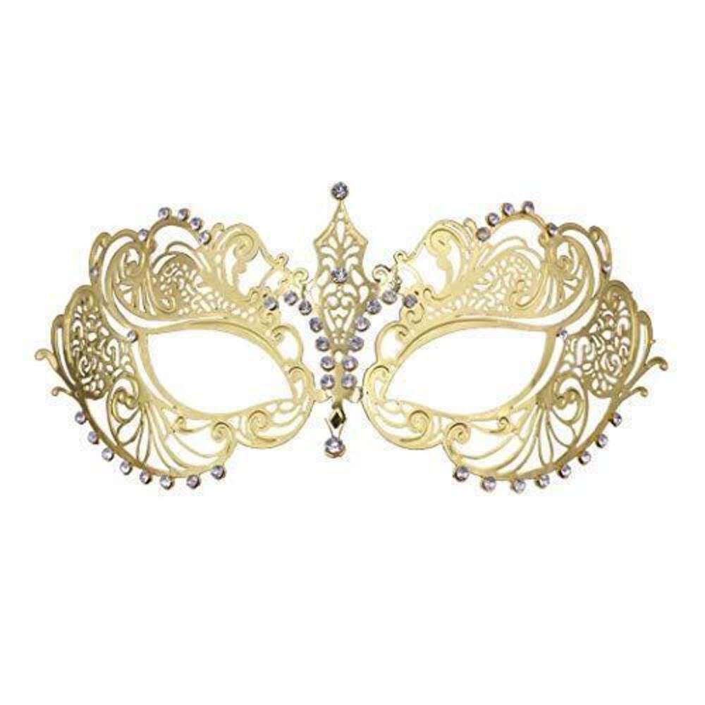 4716 Laser Cut Metal Venetian Halloween Mardi Gras Party Mask Gold 2